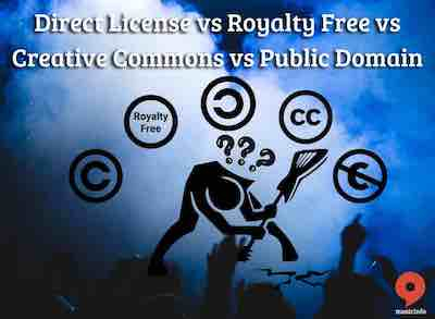 Direct License vs Royalty Free vs Creative Commons vs Public Domain