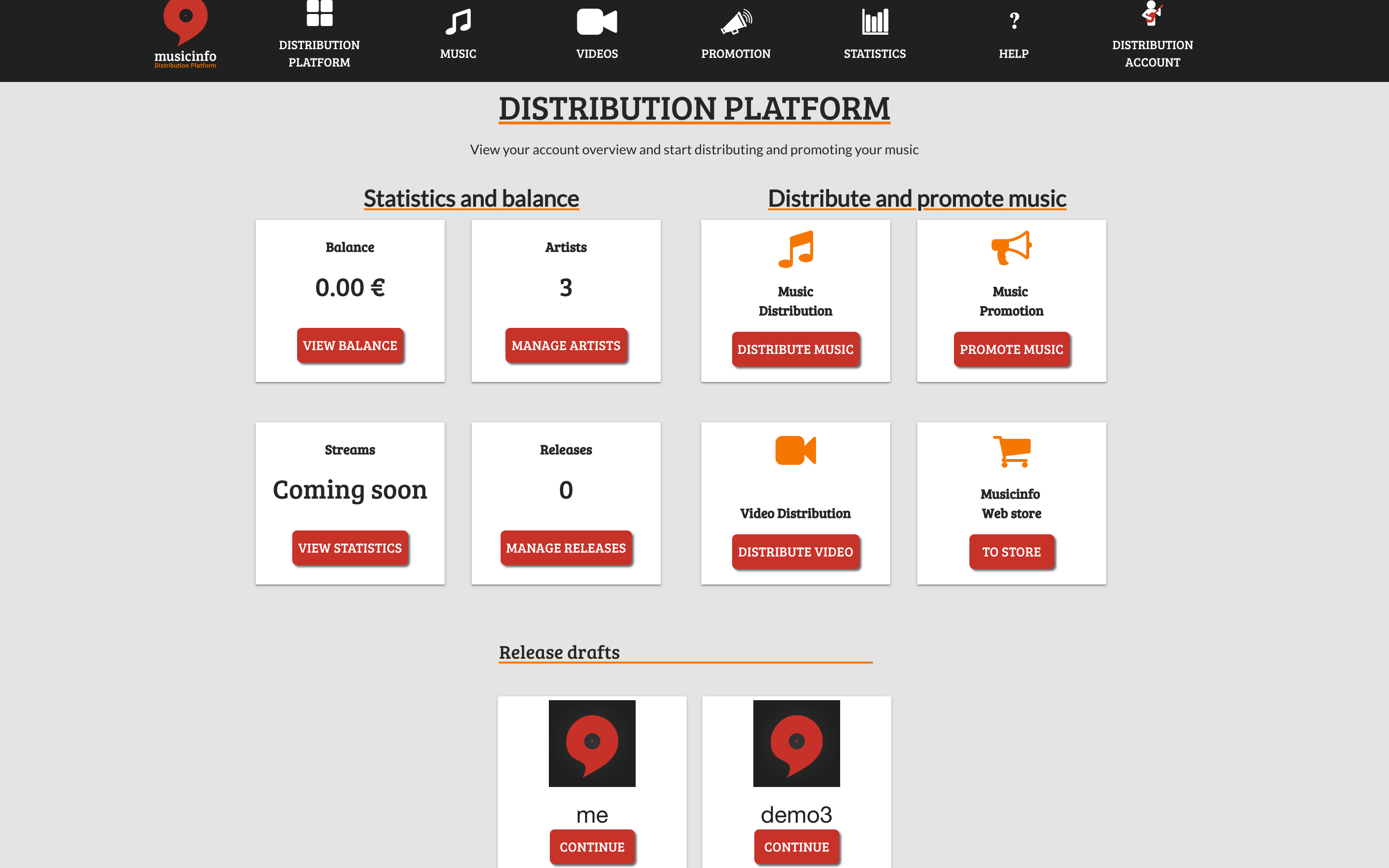 Distribution platform front